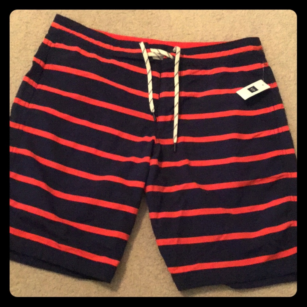 Gap Navy/Red Swim Trunks